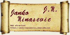 Janko Minašević vizit kartica